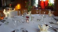 Gedeckter Tisch zum Valentintagsmenü 2011